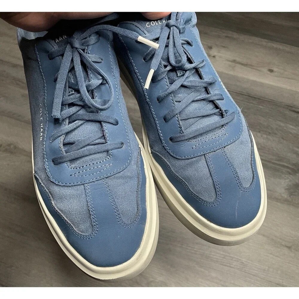 Men’s Cole Haan Grandpro Rally Blue Canvas Shoes Size 12M